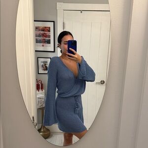 L*Space Soft Blue Wrap dress